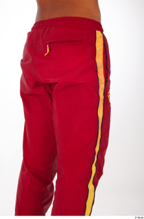 Nabil dressed red athletic track pants sports thigh 0006.jpg